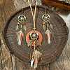 Woven Net/Web with Feather Alloy & Wood Necklaces & Earring Sets FS-WG8596C-01-2