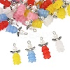 50Pcs 5 Colors ABS Plastic Imitation Pearl & Acrylic Pendant PALLOY-JF03939-5