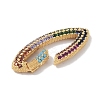 Rack Plating Brass Micro Pave Cubic Zirconia Twister Clasps KK-NH0002-09G-02-2