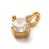 925 Sterling Silver Clear Cubic Zirconia Flat Round Charms STER-U009-07G-01-2