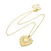 Brass Micro Pave Clear Cubic Zirconia Heart Pendant Necklaces for Women LS-NJEW-S438-07B-G-4