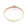 Cubic Zirconia Belt Buckle Hinged Bangle BJEW-N014-012-3