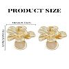 1 Pair Flower Zinc Alloy Cat Eye Stud Earrings EJEW-LP0009-12-2