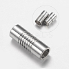 Tarnish Resistant 304 Stainless Steel Magnetic Clasps with Glue-in Ends LS-STAS-F149-04P-A-1