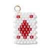 Cylinder Seed Flat Round Pendants PALLOY-MZ00594-01-1