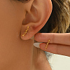 Stylish Vintage Spring Screw 201 Stainless Steel Stud Earrings UA8813-1