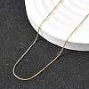 0.6MM Brass Box Chain Necklaces NJEW-G341-01G-2