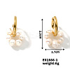 Chic Sweet Donut Brass Freshwater Pearl Hoop Earring for Women CM3023-1-1