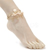 4Pcs 4 Style Natural Shell Beaded Anklets Set AJEW-AN00526-3