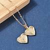304 Stainless Steel Pave Clear Cubic Zirconia Heart Locket Pendant Necklaces for Women LS-NJEW-Z077-01G-3