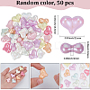 50Pcs UV Plating Opaque Acrylic Beads OACR-SP0001-90-2