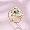 304 Stainless Steel Cuff Rings for Women RJEW-D302-03G-02-4