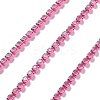Iron Rhinestone Glass Cup Chain CH-U001-01E-2