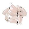 Natural Rose Quartz Pointed Pendants G-B127-18P-09-1