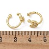Golden Plated Brass Micro Pave Cubic Zirconia Cuff Earrings EJEW-L244-42G-5