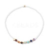 Chakra Glass Seed & Natural Mixed Gemstone Bead Bracelets for Women BJEW-JB12632-1