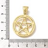 Rack Plating Brass with Cubic Zirconia Pendants KK-Z086-58G-3