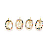 26Pcs Brass Micro Pave Cubic Zirconia Pendants KK-R218-02G-02-3