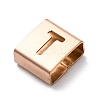 Ion Plating(IP) 304 Stainless Steel Square Slide Charms STAS-L132-02T-RG-2