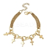 304 Stainless Steel Charm Bracelets BJEW-JB13696-3