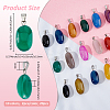 20Pcs 10 Colors Natural Agate Dyed Pendants G-FH0002-43-2