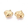 304 Stainless Steel Heart Pendants STAS-T067-43G-2