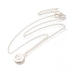 304 Stainless Steel Flat Round Coin Pendant Cable Chain Necklaces for Women LS-STAS-Z108-02S-01-4