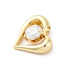 Brass Micro Pave Clear Cubic Zirconia Pendants KK-S510-24G-2