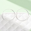 925 Sterling Silver Huggie Hoop Earrings EJEW-C179-05C-S-3