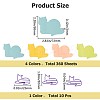 12 Books 4 Colors Lovely Lying Cat Shape Memo Notepads AJEW-GF0007-13-2
