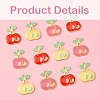 12Pcs 3 Colors Light Gold Plated Alloy Enamel Pendants FIND-FS0002-83-3