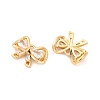 Brass Micro Pave Clear Cubic Zirconia Pendants KK-S389-01G-2