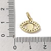Brass Micro Pave Cubic Zirconia Charms KK-E092-07G-01-3