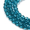 Transparent Glass Beads Strands GLAA-C019-01B-34-4