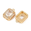 Brass Micro Pave Cubic Zirconia Charms KK-F906-12G-2