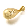 Rack Plating Brass Micro Pave Cubic Zirconia Pendants KK-L226-102G-X-2