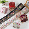 5 Yards Polyester Embroidery Flower Ribbon OCOR-CY0001-17D-5