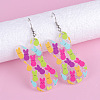 Easter Printed Acrylic Dangle Earrings FS-WGDC384-13-1
