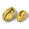 Spray Painted Natural Cowrie Shell Beads SSHEL-R047-03-A10-3