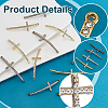 12Pcs 2 Colors Alloy Rhinestone Links/Connectors RB-PH0001-68-4