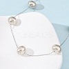 Acrylic Imitation Pearl Oval 304 Stainless Steel Link Chain Necklaces for Women NJEW-F354-02P-3