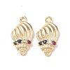 Brass Micro Pave Cubic Zirconia Pendants LS-KK-I702-05G-2