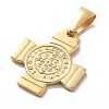 Religion Ion Plating(IP) 304 Stainless Steel Pendants STAS-Z098-43G-2