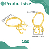4Pcs Adjustable Brass Finger Ring Components KK-NB0002-57-2