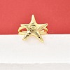 Brass Cuff Rings for Women RJEW-F184-08E-G-1