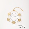 Delicate and Shiny 304 Stainless Steel Flower Bracelet for European and American Fashionistas AF4957-1