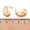 Teardrop Brass Micro Pave Clear Cubic Zirconia Stud Earrings EJEW-K286-07G-01-5