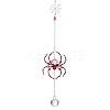 Spider Glass Beaded Hanging Ornaments HJEW-TA00172-02-1