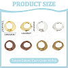 64Pcs 4 Colors Tibetan Style Alloy Irregular Ring Bead Frames FIND-NB0004-71-2