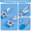 2Pcs 925 Sterling Silver Micro Pave Cubic Zirconia Pendant Bails STER-PH0001-96-4